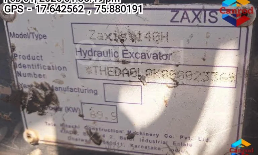 Tata Hitachi ZX140H Excavator