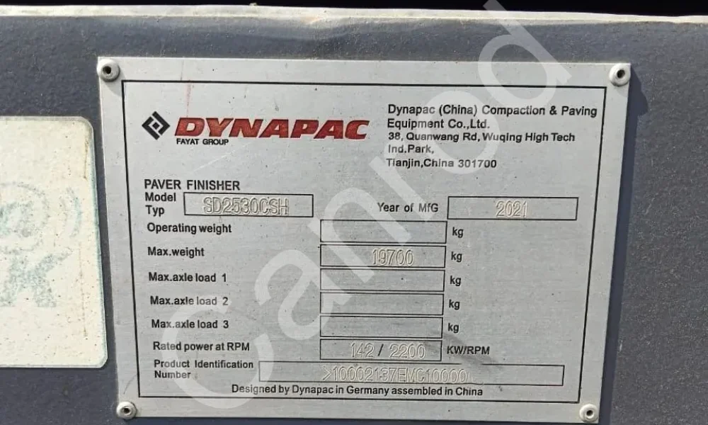 Dynapac SD 2530 Paver