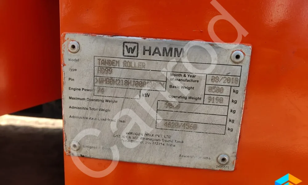 HAMM HD 99 Tandem Roller