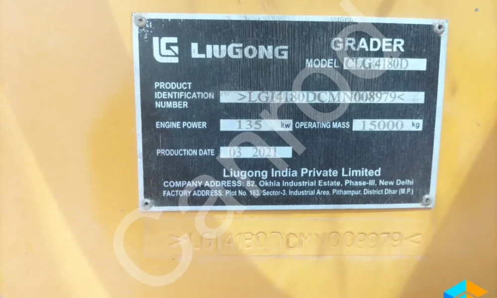 Liugong CLG4180D Motor Grader