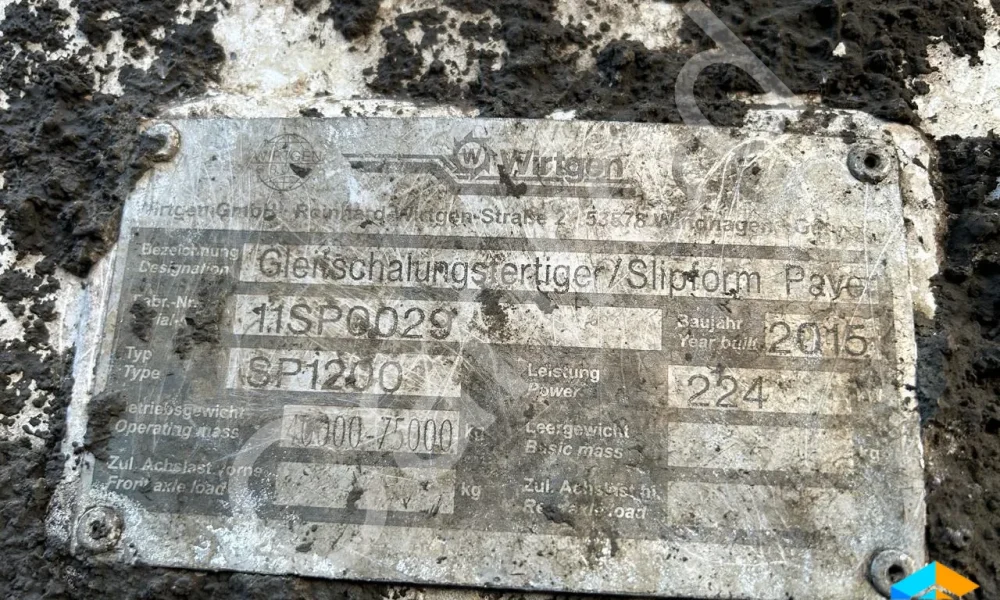 Wirtgen SP1200 & TCM 180 Slipform Paver with DBI & Texture curing machine