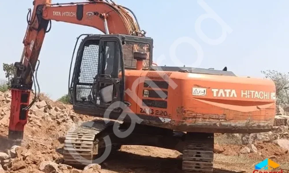 Tata Hitachi ZX220 Excavator with Rock Breaker
