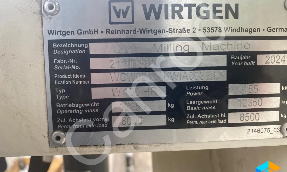 Wirtgen W 100HR Cold Milling Machine