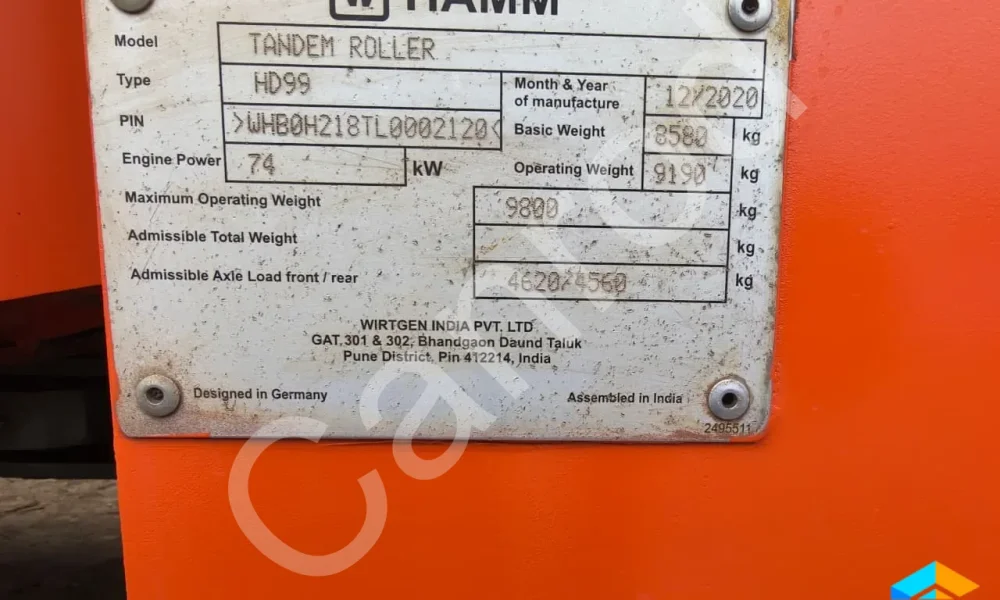 HAMM HD 99 Tandem Roller
